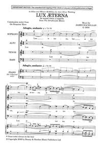 Lux Aeterna&nbsp;&nbsp;for mixed chorus a cappella&nbsp;&nbsp;score