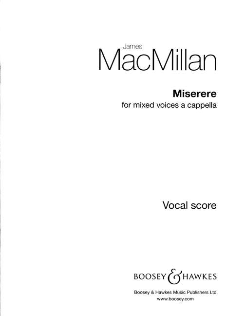 Miserere&nbsp;&nbsp;for mixed chorus a cappella&nbsp;&nbsp;score
