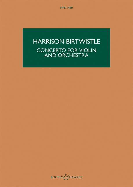 Concerto for Violin and Orchestra 1480&nbsp;&nbsp;für Violine und Orchester&nbsp;&nbsp;Studienpartitur