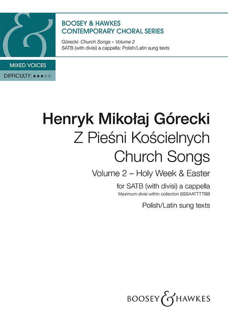 Church Songs vol.2 - Holy Week and Easter  for mixed chorus a cappella  score (pol/la)