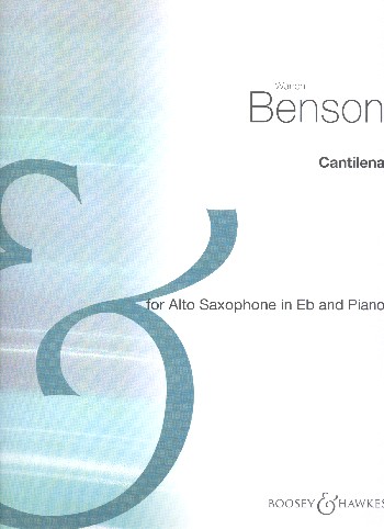 Cantilena&nbsp;&nbsp;for alto saxophone and piano&nbsp;&nbsp;