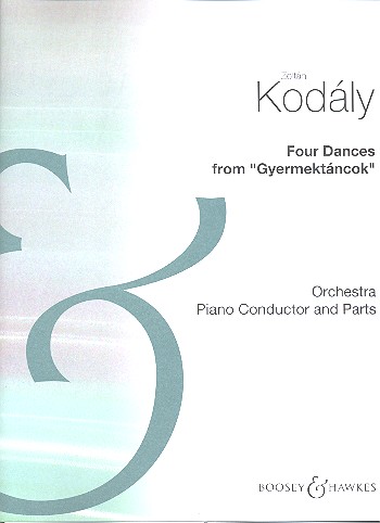 4 Dances from from Gyermektáncok  for orchestra  piano conductor and parts,  archive copy