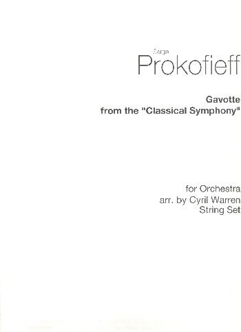 Gavotte from Classical Symphony  for orchestra  string parts (4-4-3-3-3)