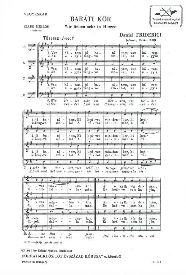 Baráti kör&nbsp;&nbsp;Mixed Voices (Stimme)&nbsp;&nbsp;