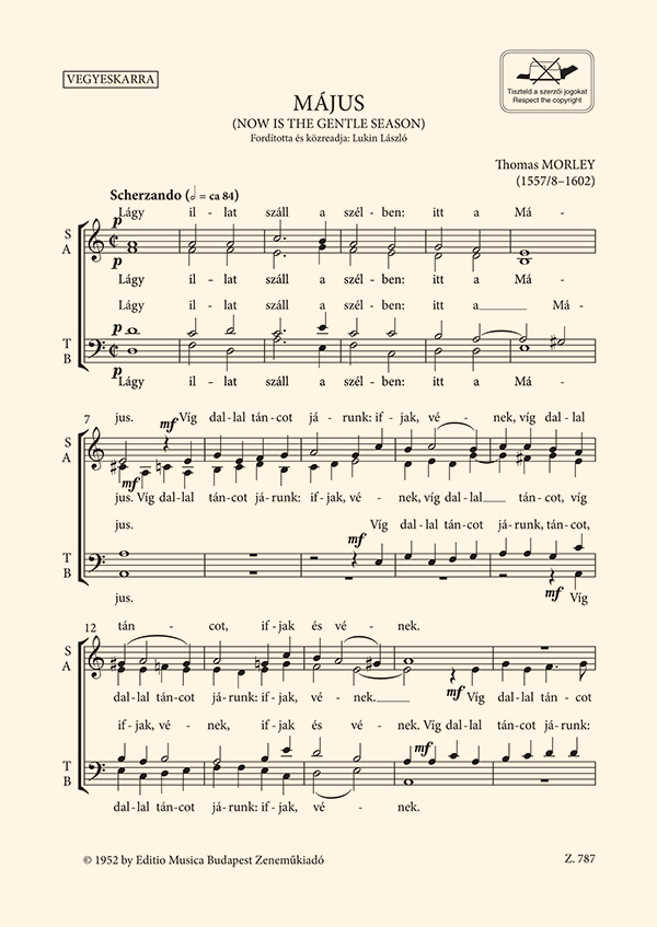 Now is the Gentle Season (Május)&nbsp;&nbsp;&nbsp;&nbsp;Mixed Voices