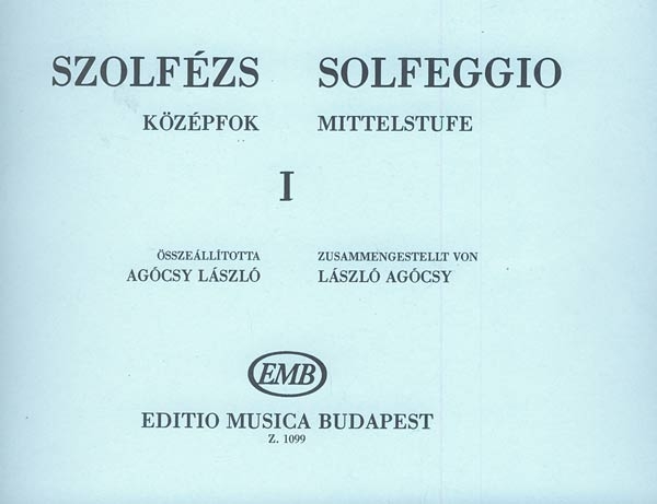 Agócsy László SOLFEGGIO&nbsp;&nbsp;Medium Grade&nbsp;&nbsp;Solfege