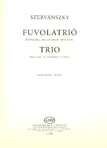 Trio  for flute, violin and viola  parts