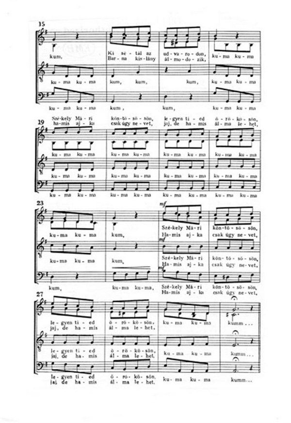 Tréfás házasitó on folk texts :  for mixed chorus a cappella  score (ung)