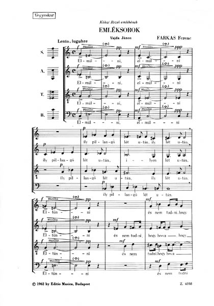 Farkas Ferenc Emléksorok&nbsp;&nbsp;&nbsp;&nbsp;Mixed Voices