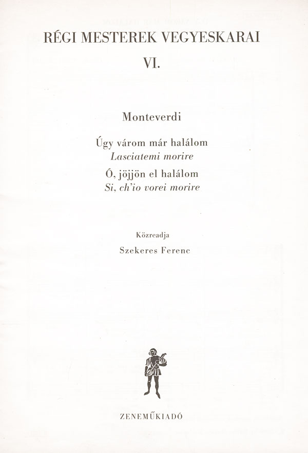 : Old Masters' Mixed Choruses&nbsp;&nbsp;&nbsp;&nbsp;Mixed Voices