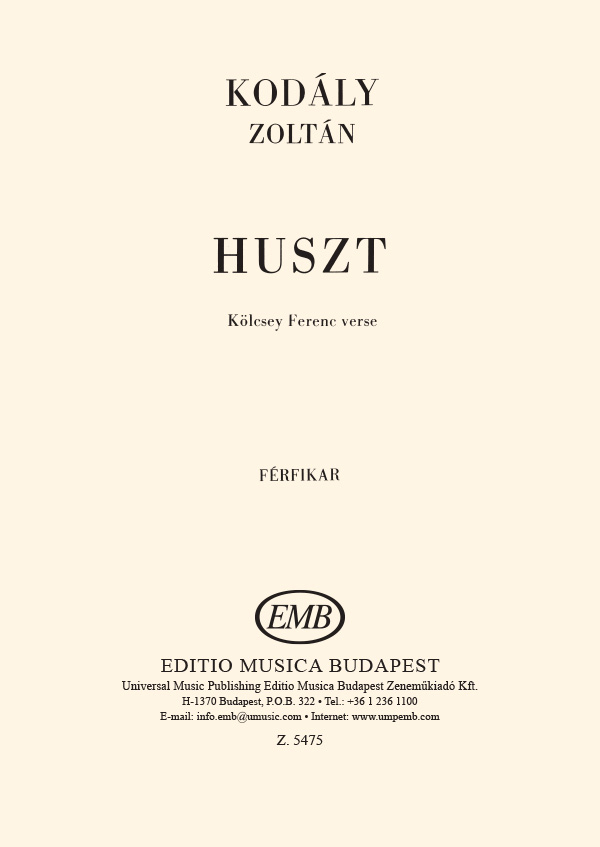 Kodály Zoltán The Ruins&nbsp;&nbsp;&nbsp;&nbsp;Lower Voices