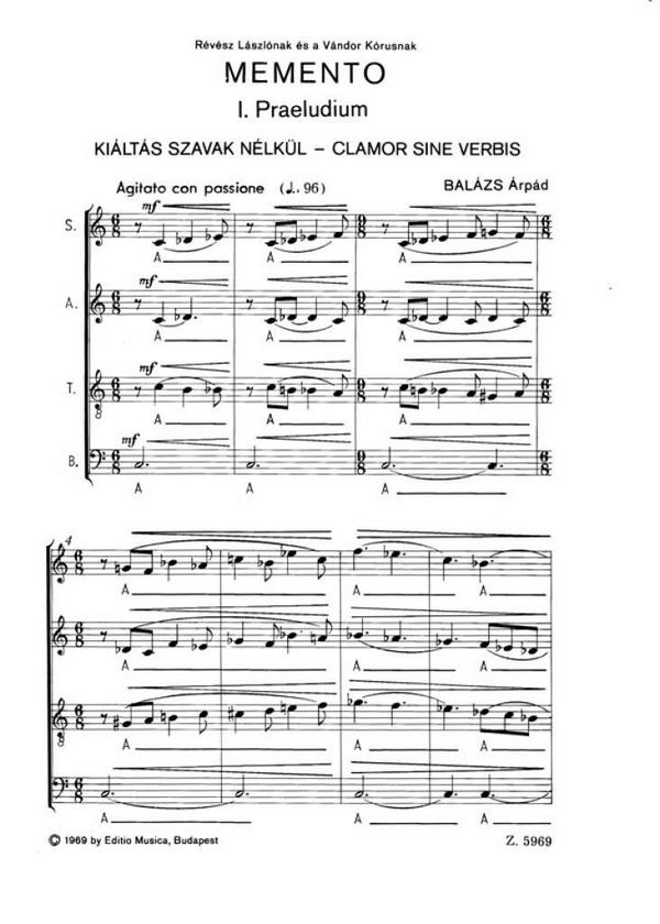 Balázs Árpád Memento&nbsp;&nbsp;&nbsp;&nbsp;Mixed Voices
