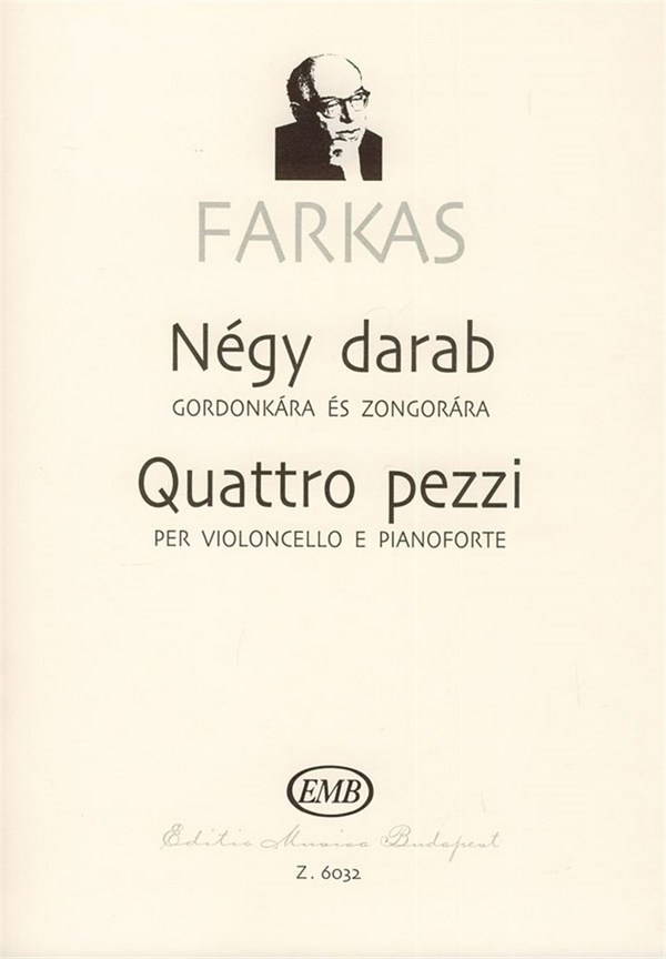 Farkas Ferenc Quattro pezzi&nbsp;&nbsp;&nbsp;&nbsp;Violoncello and Piano