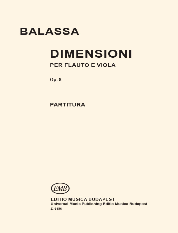 Balassa Sándor Dimensioni&nbsp;&nbsp;for flute and viola&nbsp;&nbsp;Mixed Chamber Duo