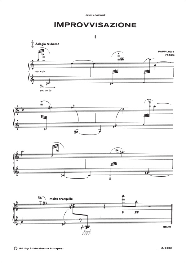 Papp Lajos Improvvisazione&nbsp;&nbsp;&nbsp;&nbsp;Piano