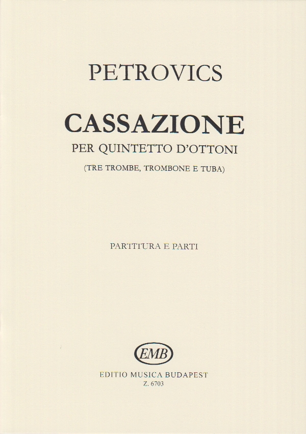 Cassazione for 3 trumpets, trombone&nbsp;&nbsp;and tuba&nbsp;&nbsp;score and parts