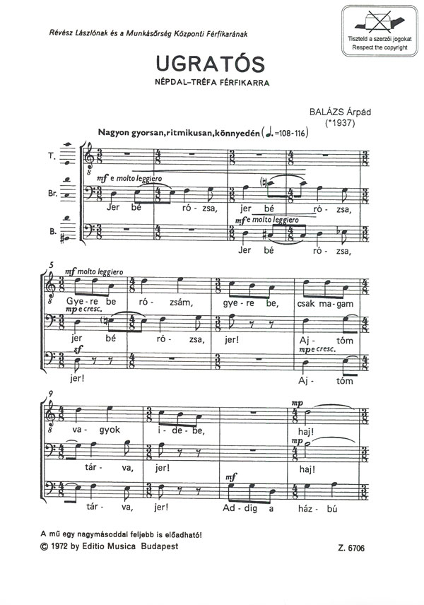 Balázs Árpád Ugratós&nbsp;&nbsp;&nbsp;&nbsp;Lower Voices