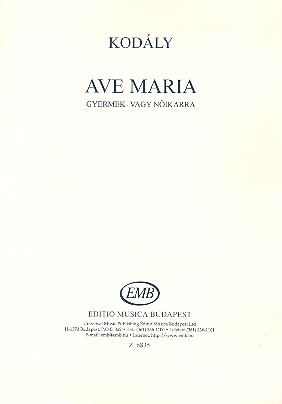 Ave Maria for female choir (SMezA)  a cappella  score (la)