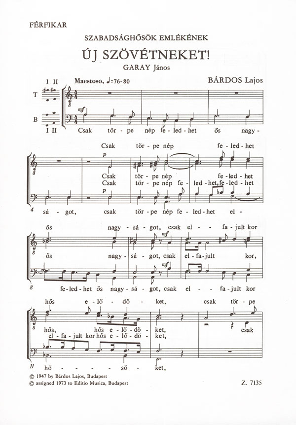 Bárdos Lajos Új szövétneket!&nbsp;&nbsp;&nbsp;&nbsp;Lower Voices