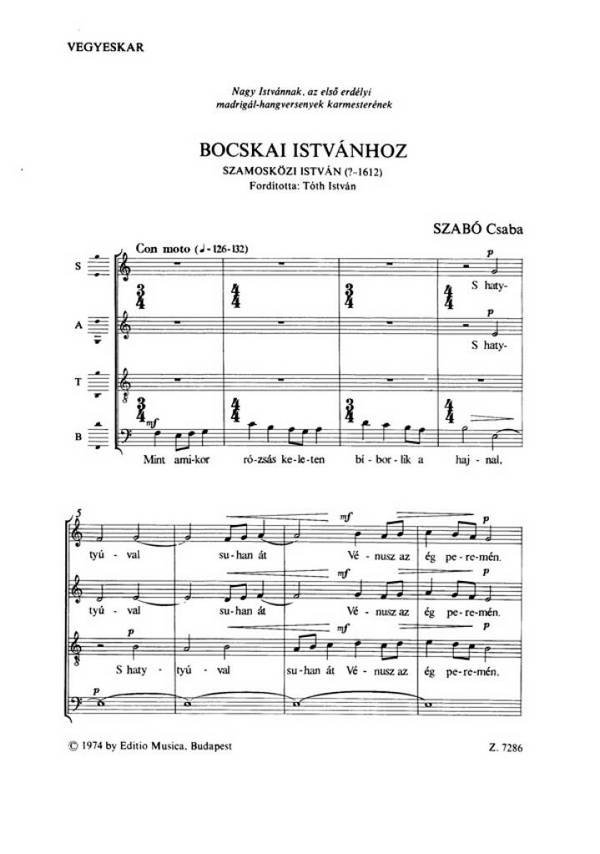 Szabó Csaba Bocskai Istvánhoz&nbsp;&nbsp;&nbsp;&nbsp;Mixed Voices
