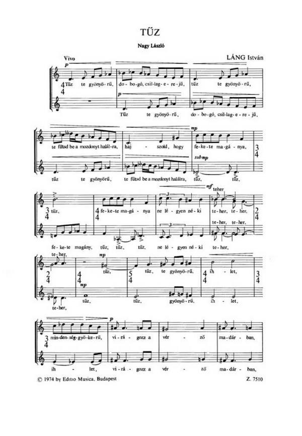 Láng István Töz&nbsp;&nbsp;&nbsp;&nbsp;Upper Voices
