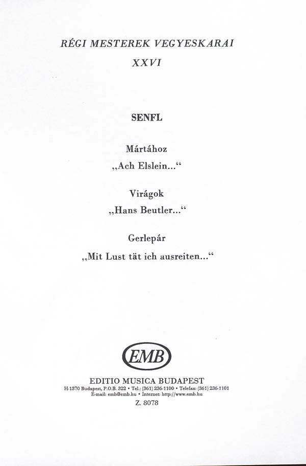 : Old Masters' Mixed Choruses&nbsp;&nbsp;&nbsp;&nbsp;Mixed Voices Collection