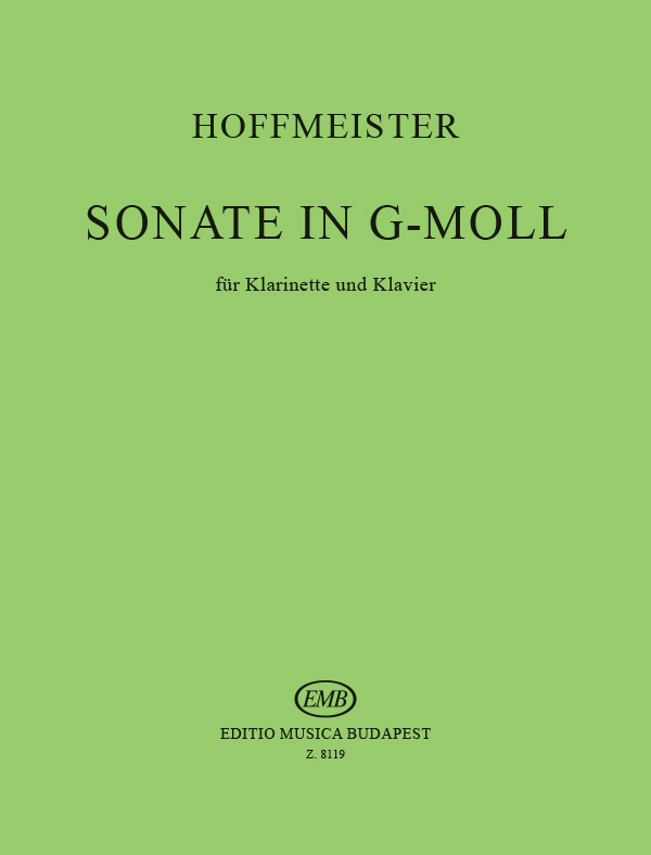 Franz Anton Hoffmeister&nbsp;&nbsp;Sonate G-Moll&nbsp;&nbsp;Klarinette und Klavier