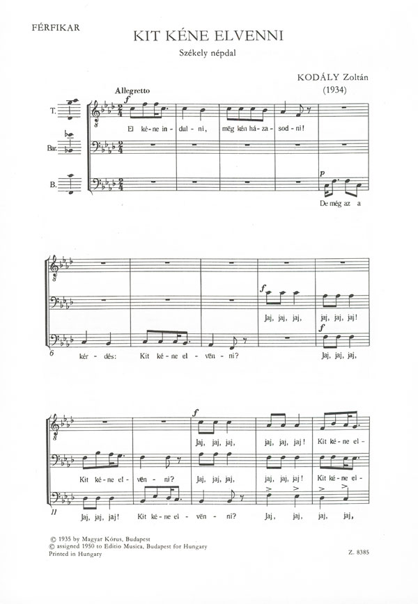 Kodály Zoltán&nbsp;&nbsp;Kit kene elvenni&nbsp;&nbsp;TBrB