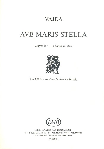 Ave maris stella  for mixed chorus a cappella  score