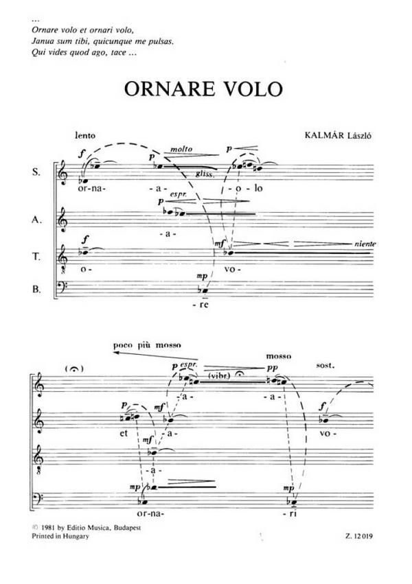 Kalmár László Ornare volo&nbsp;&nbsp;&nbsp;&nbsp;Mixed Voices