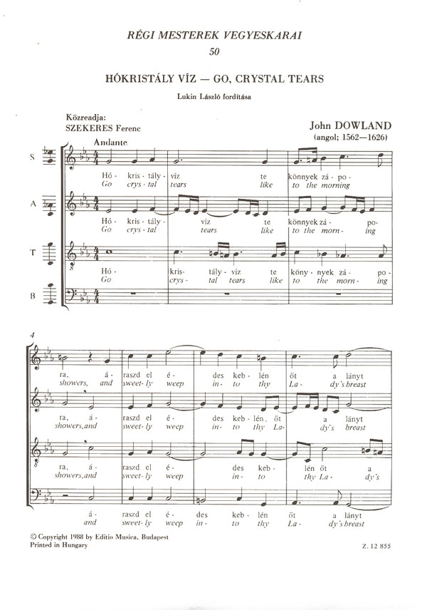 : Old Masters' Mixed Choruses&nbsp;&nbsp;&nbsp;&nbsp;Mixed Voices