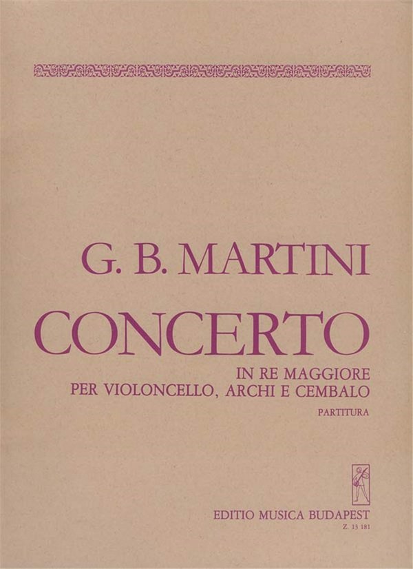 Concerto in Re maggiore  per violoncello, archi e cembalo  Concertos