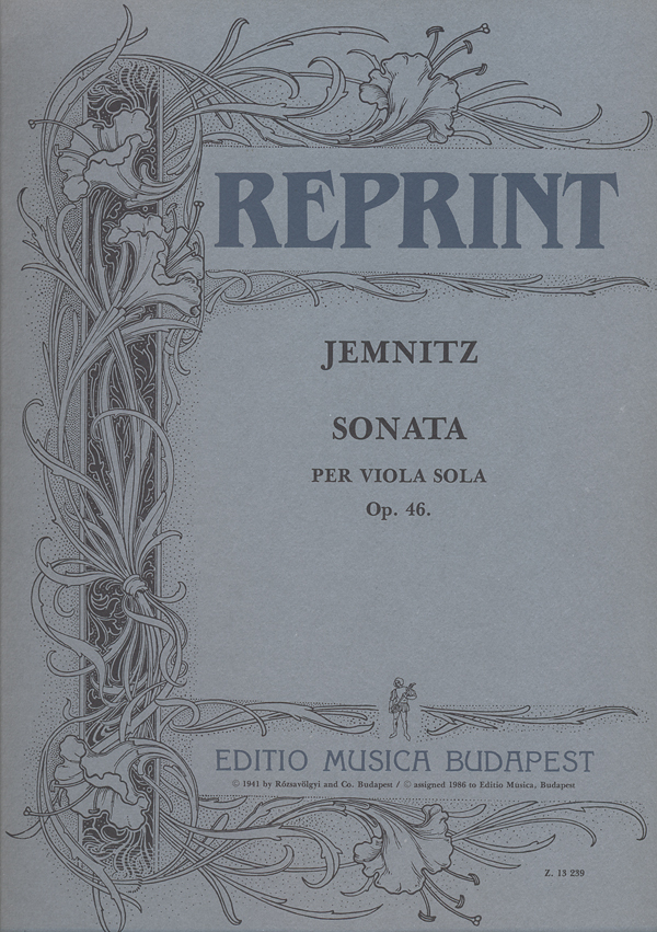 Jemnitz Sándor Sonata&nbsp;&nbsp;per viola sola&nbsp;&nbsp;Viola