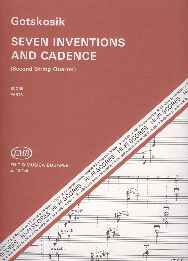 Seven Inventions and Cadence&nbsp;&nbsp;(Second String Quartet)&nbsp;&nbsp;String Quartet
