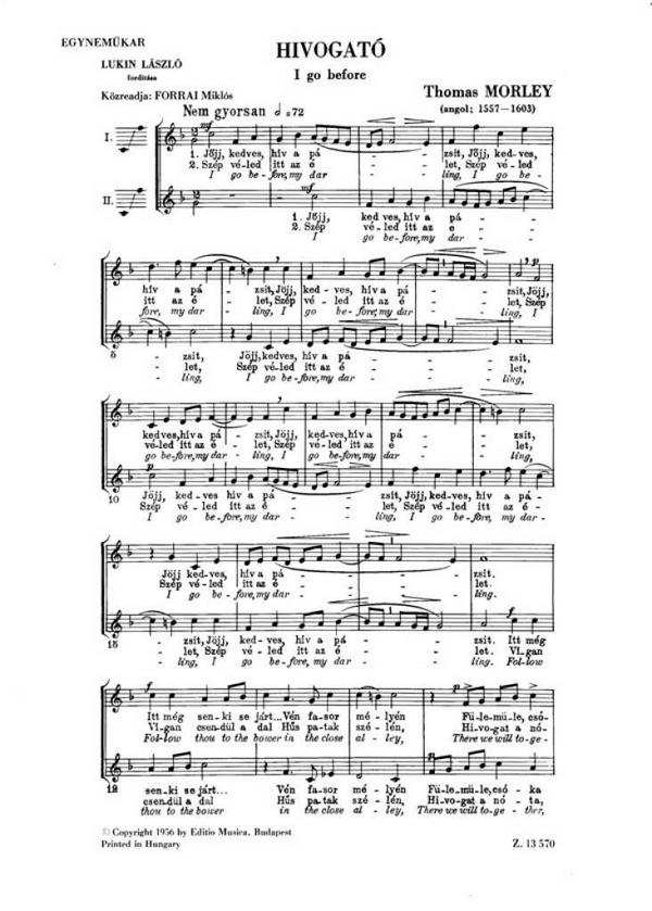 Hivogató&nbsp;&nbsp;&nbsp;&nbsp;Upper Voices