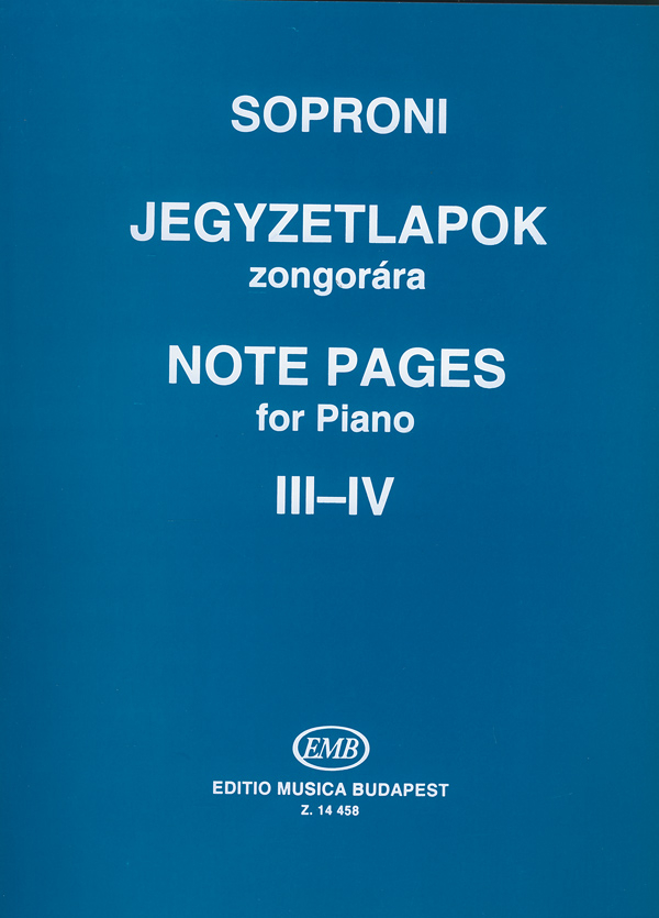 Note pages Vol.3-4&nbsp;&nbsp;for piano&nbsp;&nbsp;
