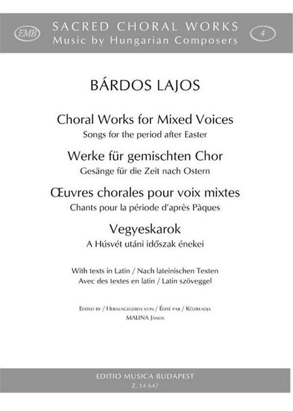 Gesänge für die Zeit nach Ostern  für gemischten Chor a cappella  Partitur (lat)