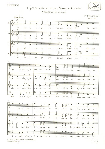 Hymnus in honorem Sanctae Crucis  for mixed chorus a cappella  score