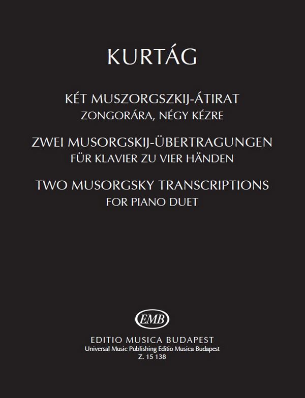 2 Mussorgsky Transcriptions  for piano duet  score