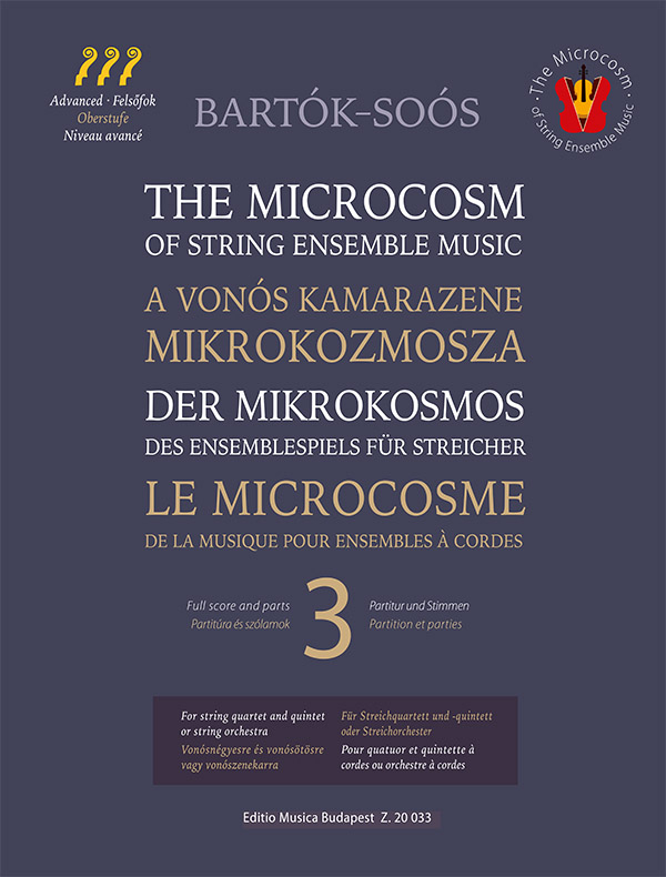 Bela Bartok, The Microcosm of String Ensemble Music 3&nbsp;&nbsp;Streichorchester&nbsp;&nbsp;Partitur + Online-Audio