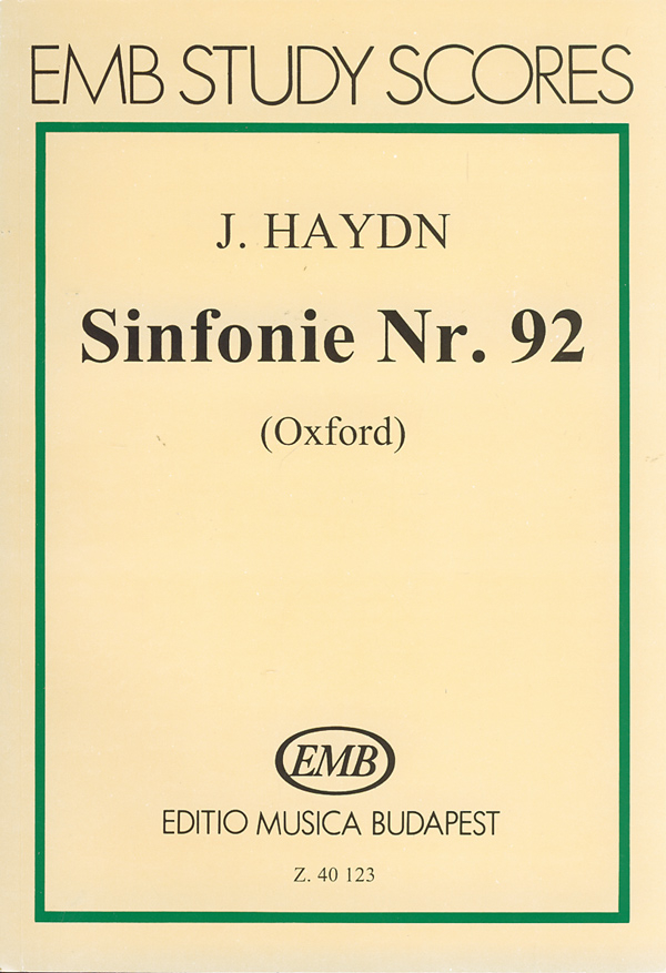 Haydn, Joseph Symphony No. 92 in G major&nbsp;&nbsp;Oxford''&nbsp;&nbsp;Symphonic Works