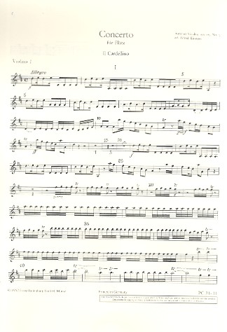 Konzert D-Dur op.10,3 RV428 (PV155)&nbsp;&nbsp;für Flöte und Orchester&nbsp;&nbsp;Violine 1