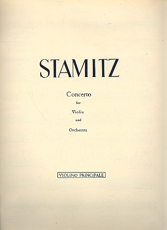 Konzert G-Dur&nbsp;&nbsp;für Violine und Orchester&nbsp;&nbsp;Violine solo (principale)