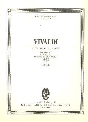 Konzert F-Dur op.8,3 RV293&nbsp;&nbsp;für Violine, Streichorchester und Bc&nbsp;&nbsp;Violoncello
