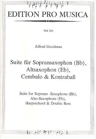 Suite für 2 Saxophone (SA),  Cembalo und Kontrabass  