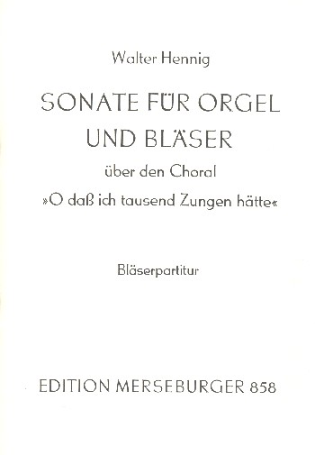 Sonate  für Orgel und Blechbläser  Bläserpartitur