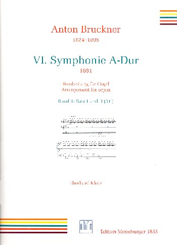 Sinfonie A-Dur Nr.6 Band 1 (1. und 2. Satz)&nbsp;&nbsp;für Orgel&nbsp;&nbsp;