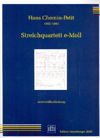 Streichquartett e-Moll    Partitur und Stimmen