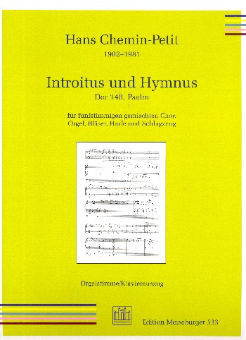 Introitus und Hymnus  für gem Chor und Orchester  Klavierauszu (= Orgelstimme)