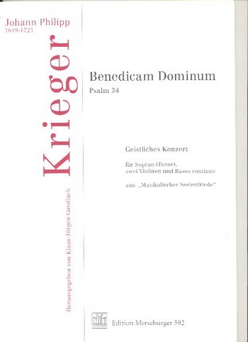 Benedicam Dominum für  Sopran (Tenor), 2 Violinen und Bc  Partitur und Stimmen